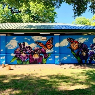 Butterfly mural